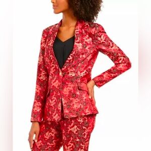 INC UNIQUE LUNAR NEW YEAR GOLD EMBROIDERED DRAGONS WOMEN BLAZER SIZE SMALL